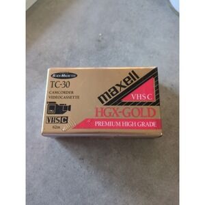 Maxwell VHS-C TC-30 HGX-Gold Premium High Grade Camcorder Video Tape New